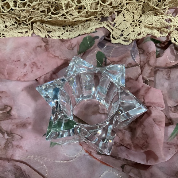 Gorgeous 6 Point Crystal Candle Holder - Vintage - Picture 2 of 9